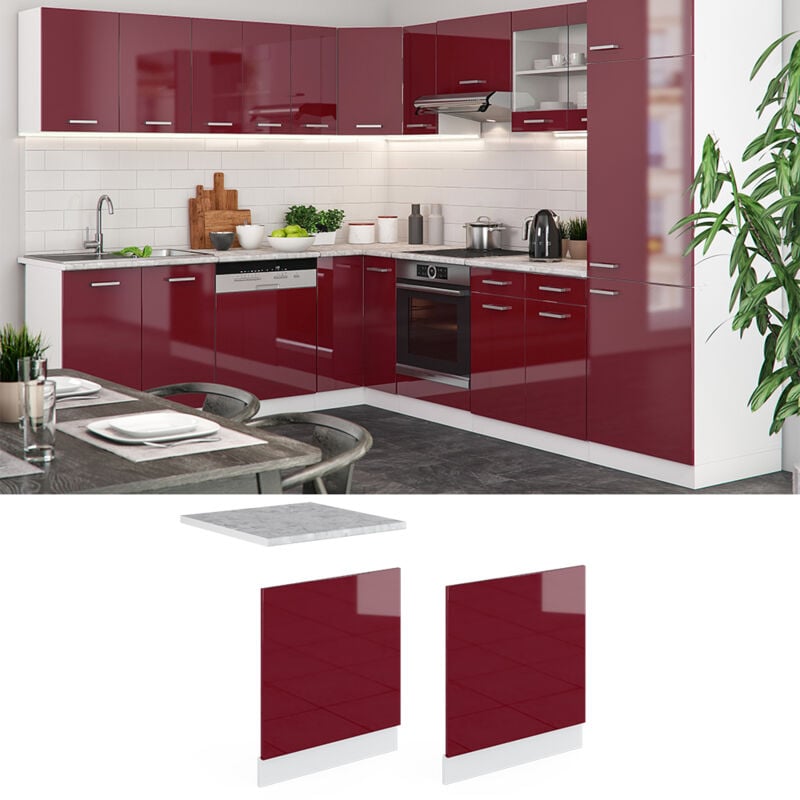 foto del prodotto vicco pannello frontale r line, rosso, 60 cm senza piano di lavoro
