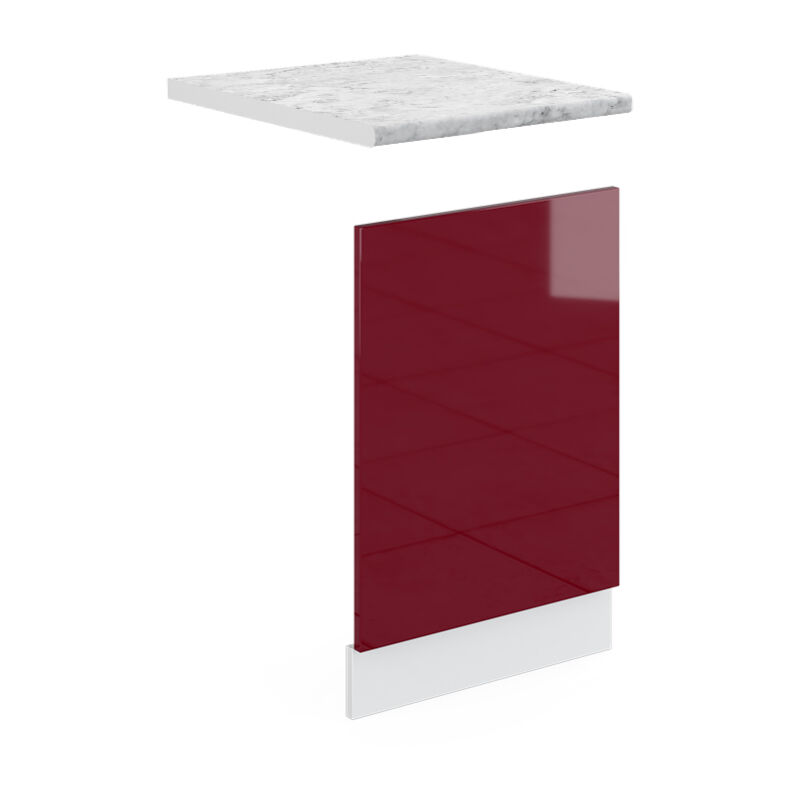 foto del prodotto vicco - pannello frontale r-line, rosso bordeaux lucido, 45 cm , pl marmo