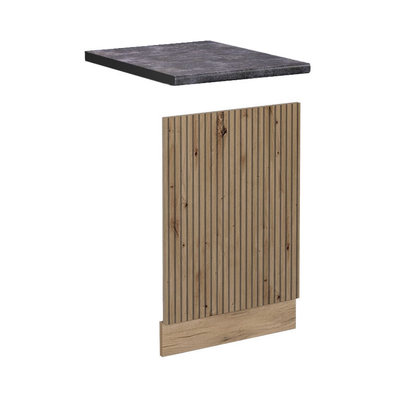 foto del prodotto vicco pannello frontale r line, rovere artigianale, 45 cm , pl antracite