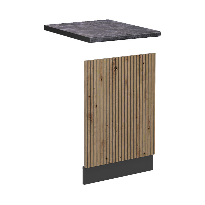 foto del prodotto vicco pannello frontale r line, rovere artigianale, 45 cm , pl antracite