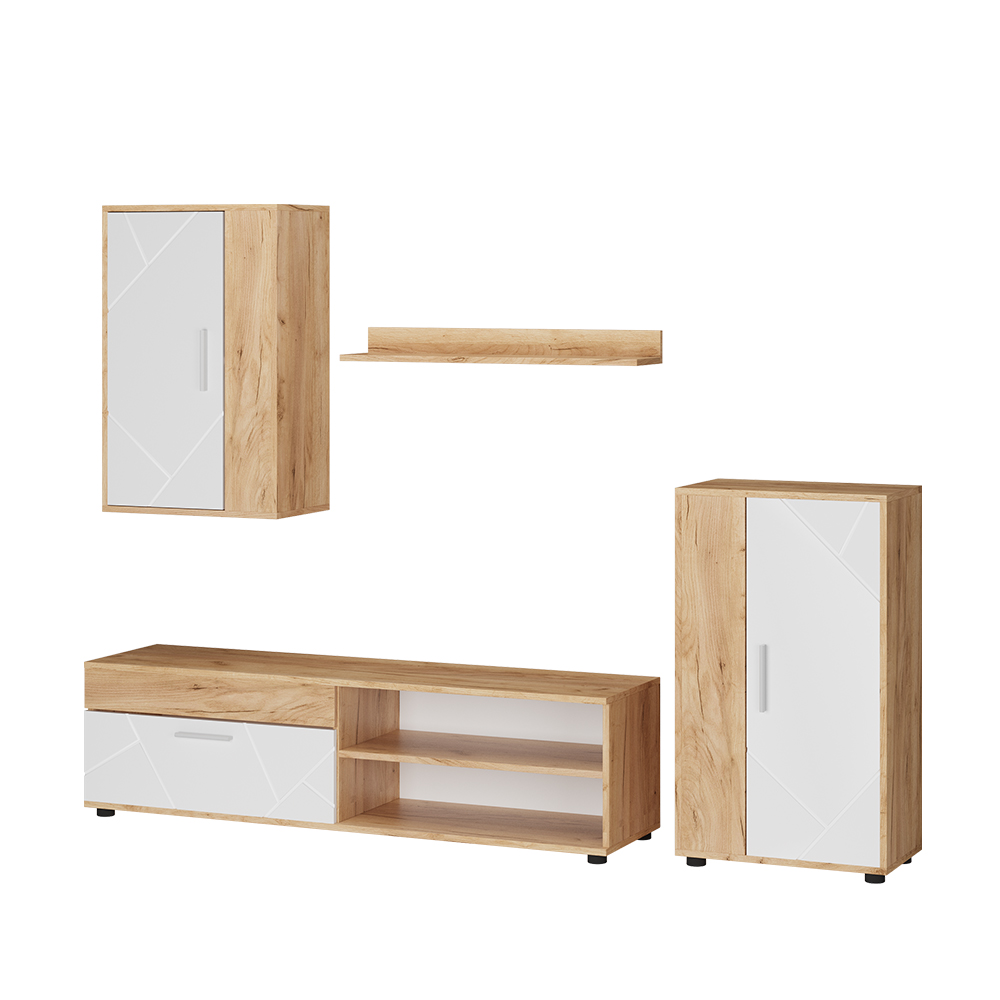 foto del prodotto vicco parete attrezzata gko bianco set di 4 pezzi