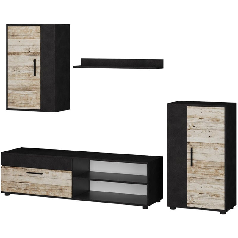 foto del prodotto vicco parete attrezzata soggiorno berno, beige, set di 4