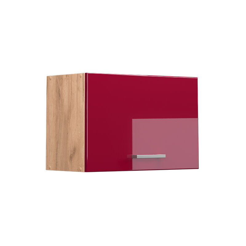 foto del prodotto vicco pensile da cucina r line, rosso bordeaux lucido, 60 cm piatto