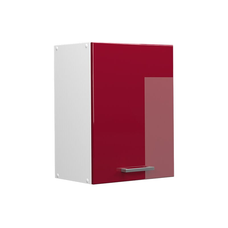 foto del prodotto vicco pensile universale r line, rosso bordeaux lucido, 45 cm con anta