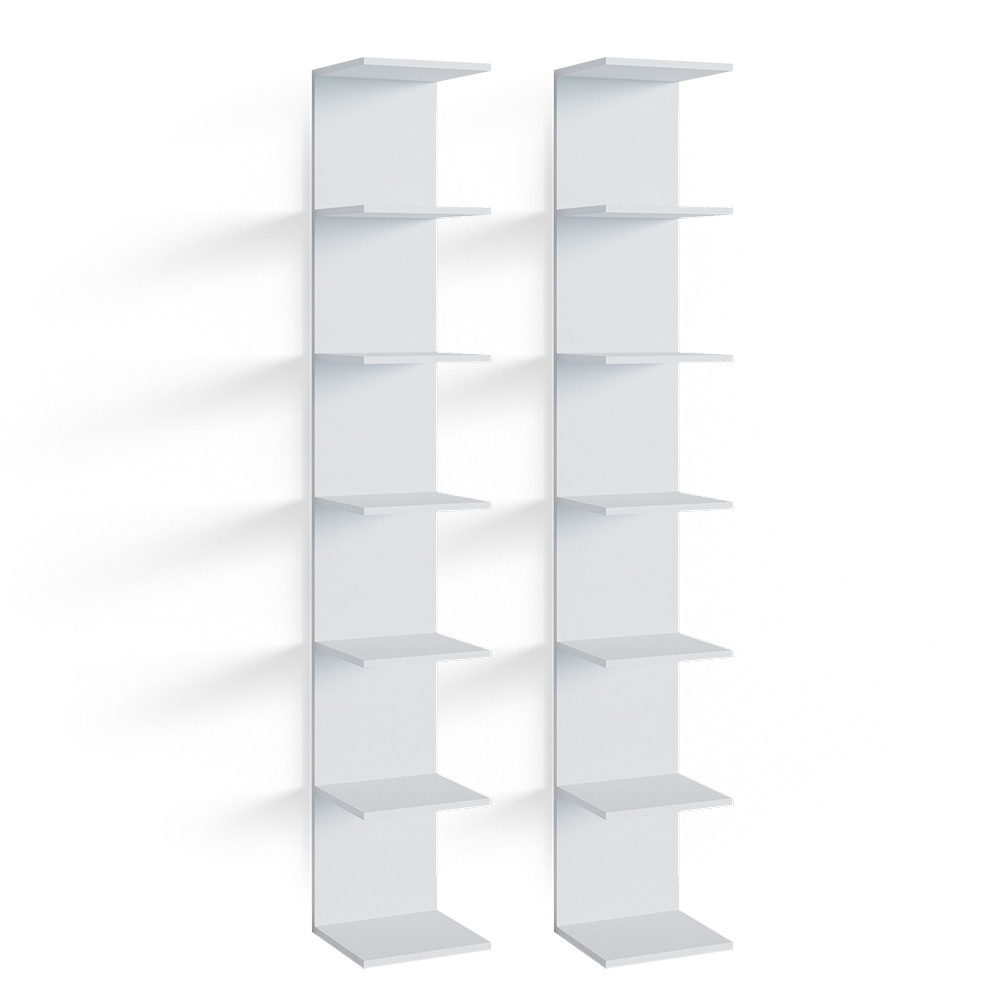foto del prodotto vicco scaffale a muro bianco 28 x 190 cm set di 2