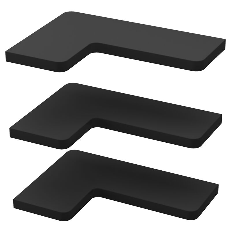 foto del prodotto vicco scaffale ad angolo curva, nero, 40.5 x 2.5 cm set di 3