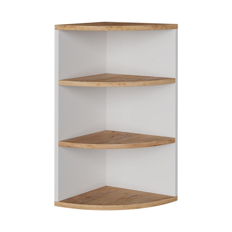 foto del prodotto vicco scaffale ad angolo ecki, rovere bianco dorato, 30 x 60 cm