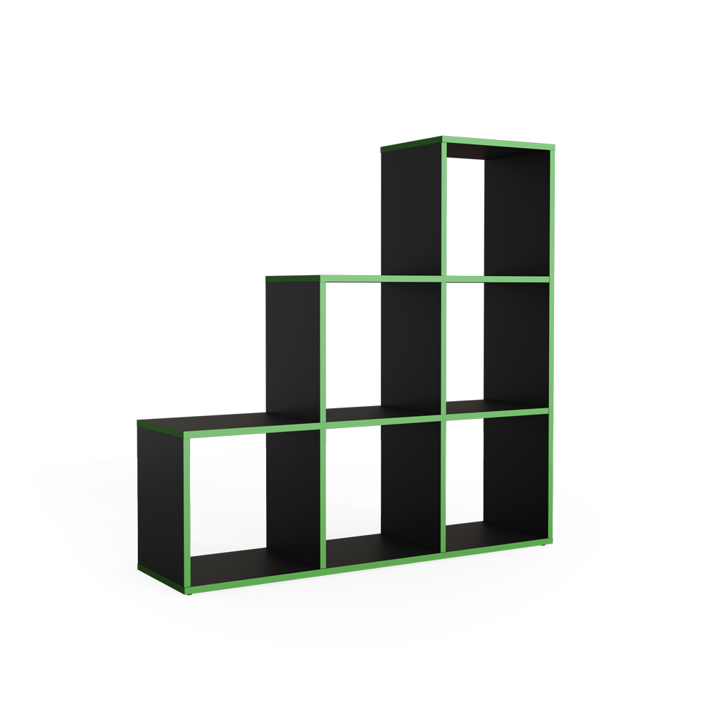 foto del prodotto vicco scaffale per scale nero verde 107.2 x 107.8 cm