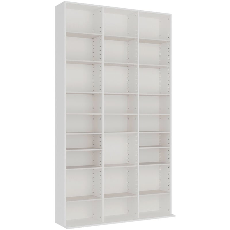 foto del prodotto vicco scaffale porta cd anna, bianco, 102 x 178 cm con 27 scomparti