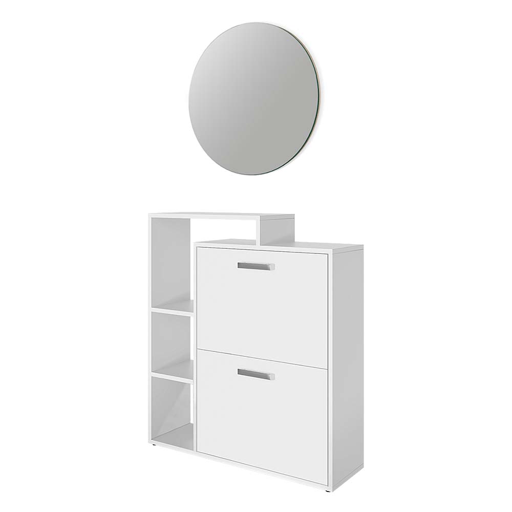 foto del prodotto vicco scarpiera bianco 2 parti, con specchio