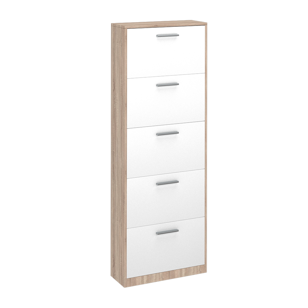 foto del prodotto vicco scarpiera da ingresso bianco/sonoma 59 x 169.5 cm