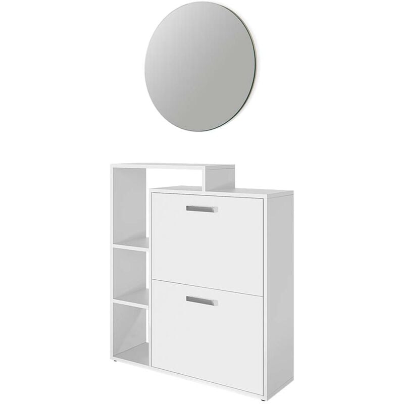 immagine 0 del prodotto vicco scarpiera orlando, bianco, 2 parti, con specchio