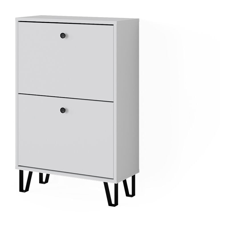 foto del prodotto vicco scarpiera siri, bianco, 60 x 92 cm con 2 cassetti incernierati