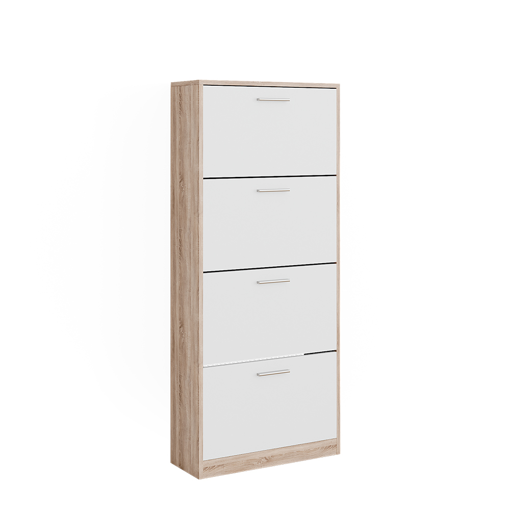 foto del prodotto vicco scarpiera sonoma bianco 59 x 137 cm con 4 scomparti