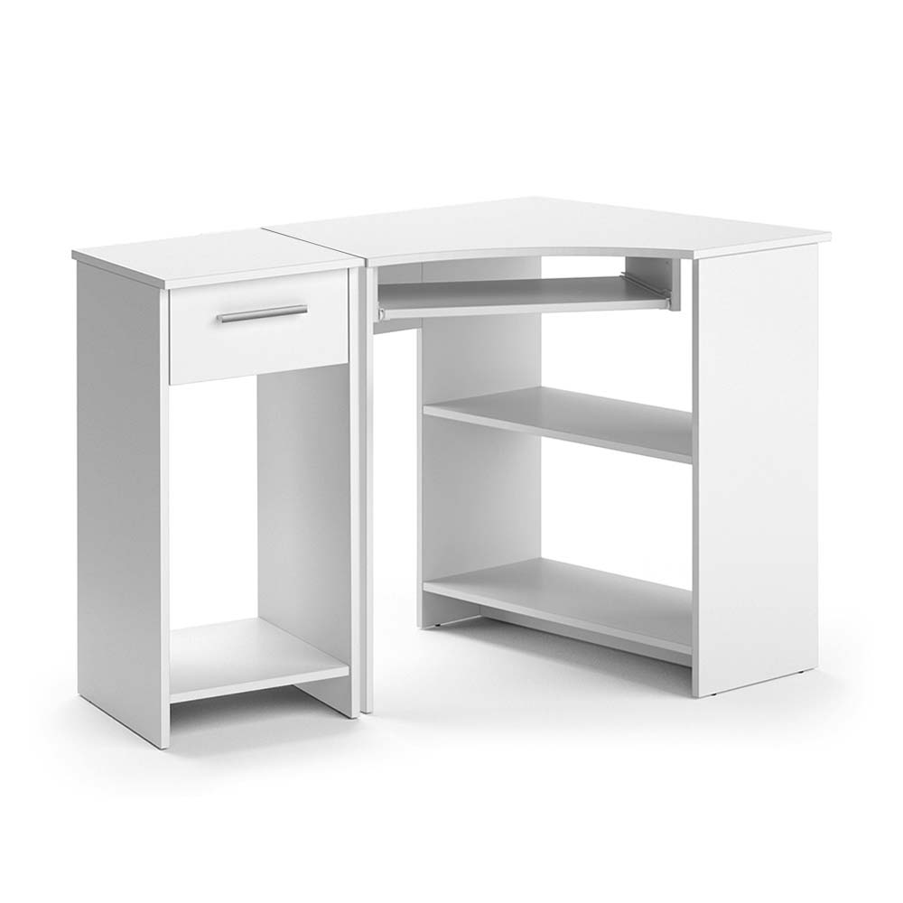 foto del prodotto vicco scrivania angolare bianco 83 x 76 cm set con armadio pc