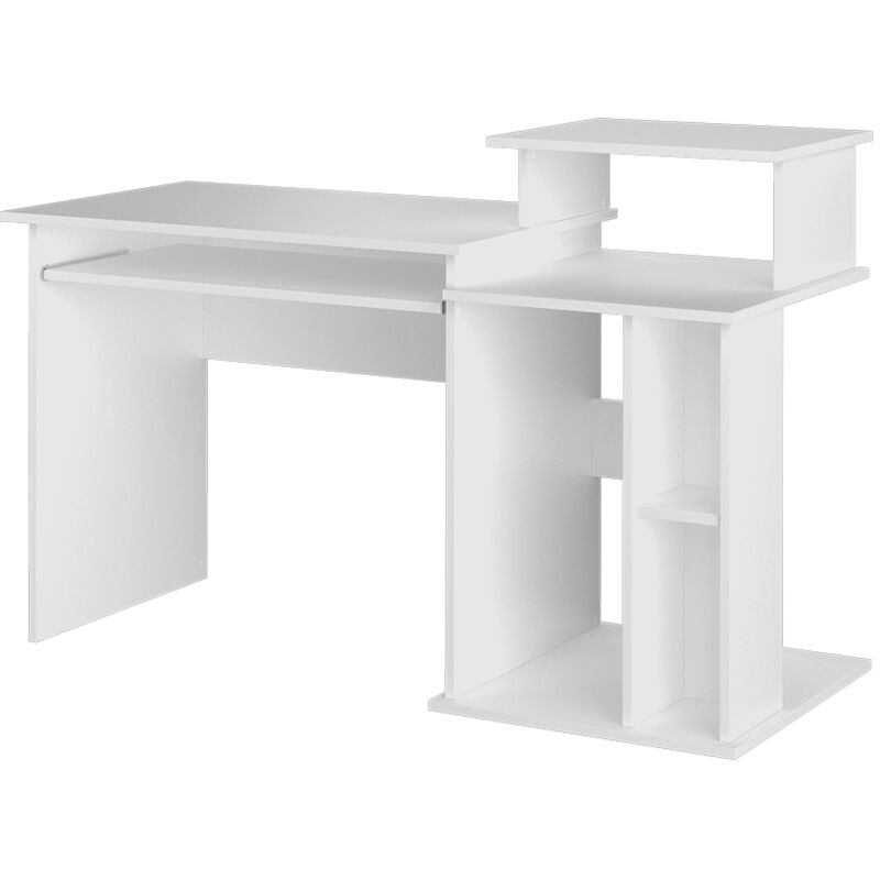 foto del prodotto vicco scrivania con ripiani bianco 130 x 55 cm