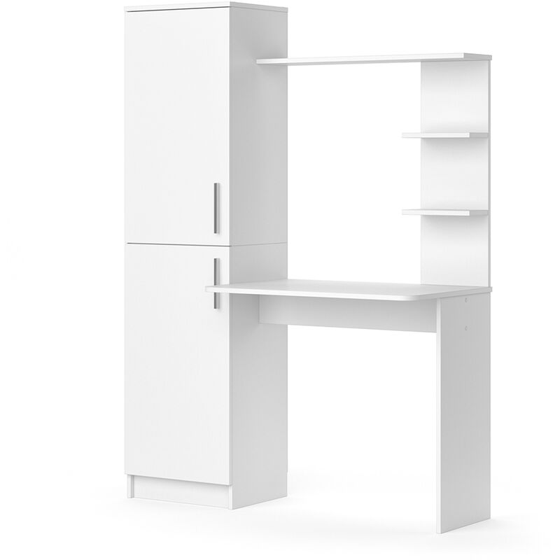 foto del prodotto vicco scrivania con ripiani tessa, bianco, 122.9 x 52 cm