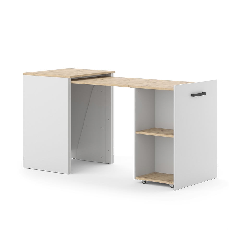 foto del prodotto vicco scrivania greige/rovere artigianale 60 x 50.4 cm estensibile