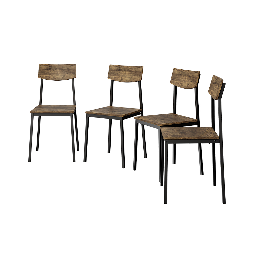 foto del prodotto vicco sedia da pranzo nero quercia rustico 44 x 41 cm set di 4