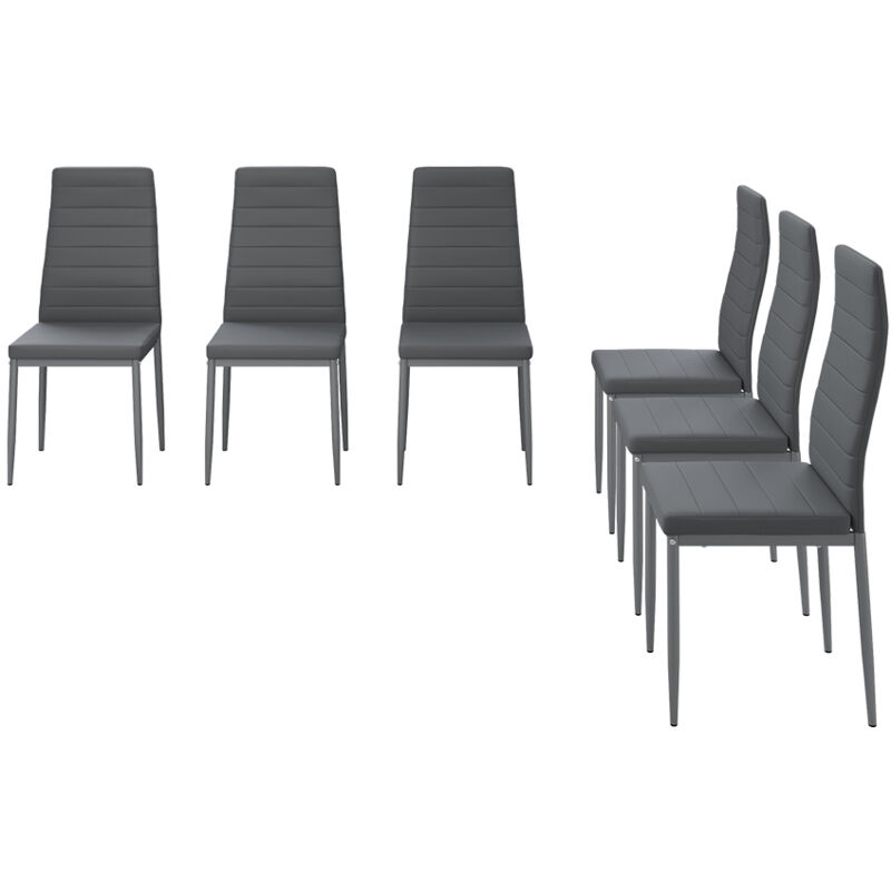 foto del prodotto vicco sedie grigio 42.5 x 48 cm set di 6