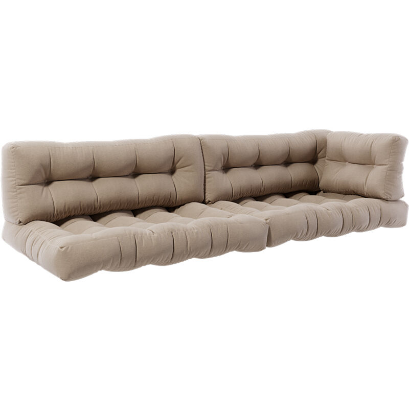 foto del prodotto vicco set di cuscini per pallet flocken, sabbia, 5 parti