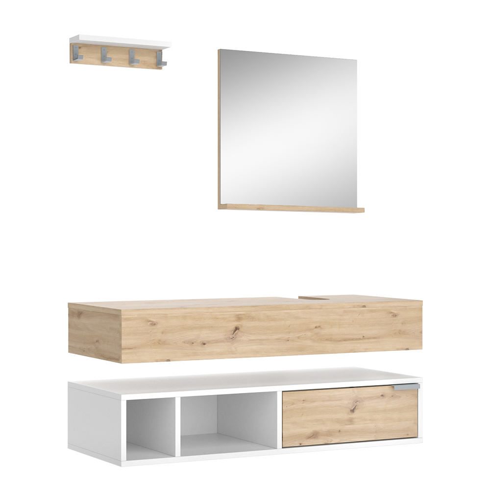 foto del prodotto vicco set di mobili da bagno bianco 4 parti