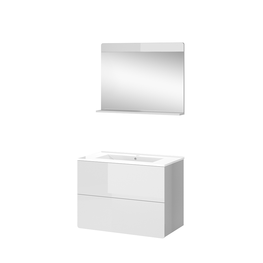foto del prodotto vicco set di mobili da bagno bianco lucido 3 parti