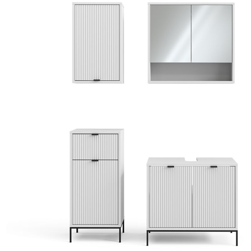 foto del prodotto vicco set di mobili da bagno eliza, bianco, 4 parti