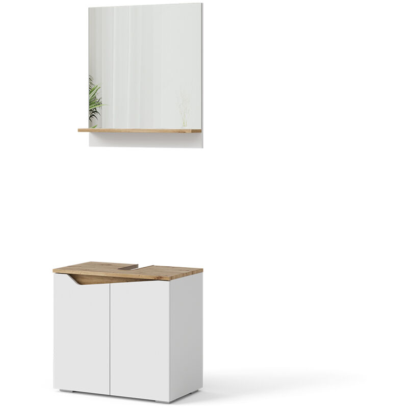 foto del prodotto vicco set di mobili da bagno marelle, bianco, 2 parti