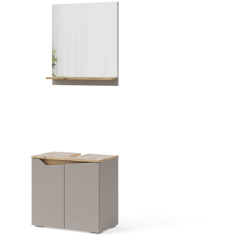 foto del prodotto vicco set di mobili da bagno marelle, grigio, 2 parti