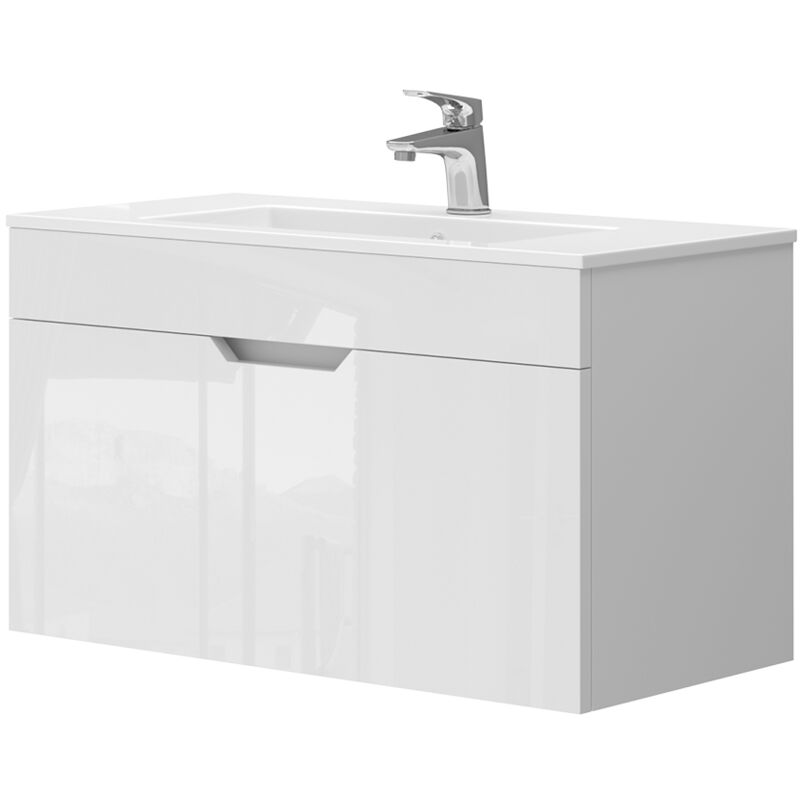 foto del prodotto vicco set di mobili da bagno stefanie, bianco, 2 parti, mobile base 80 cm