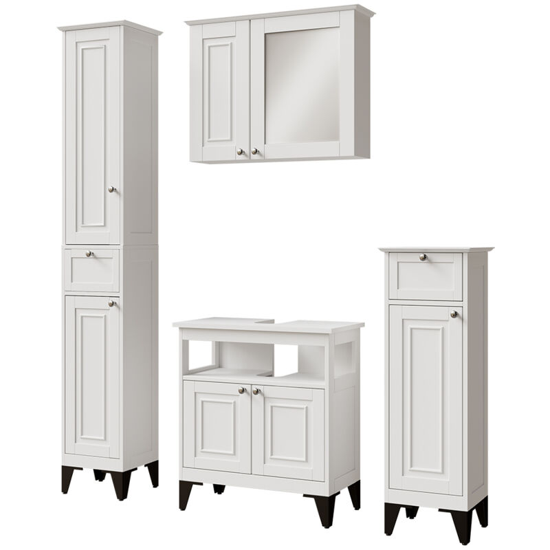 foto del prodotto vicco set di mobili da bagno vanity, bianco, 4 parti