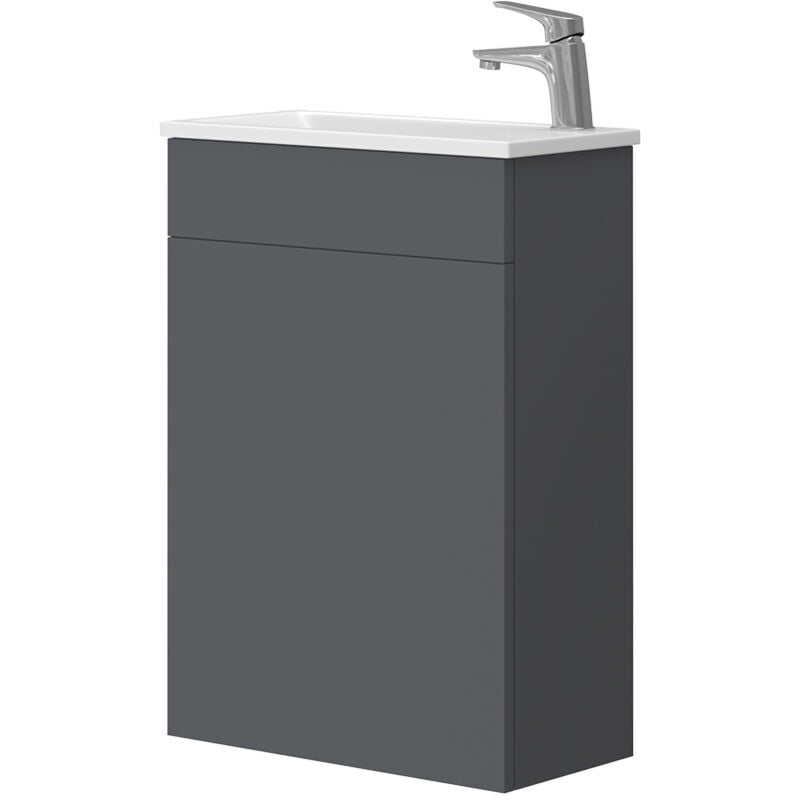foto del prodotto vicco set mobili bagno amadeo, antracite, 2 parti, con lavabo