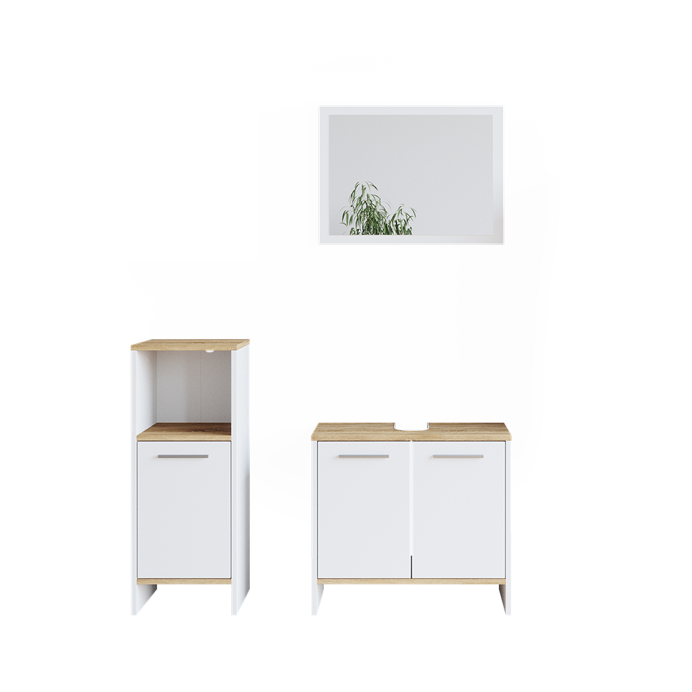 foto del prodotto vicco set mobili bagno bianco 3 parti