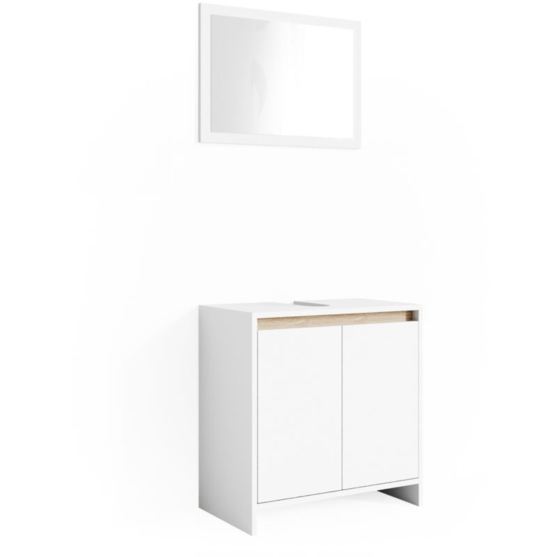 foto del prodotto vicco set mobili bagno emma, bianco sonoma, 2 parti