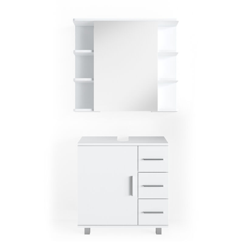 foto del prodotto vicco set mobili bagno ilias, bianco, 2 parti