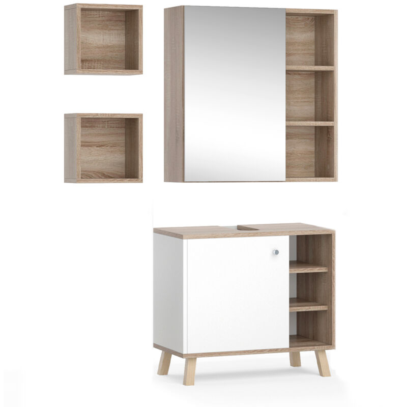 foto del prodotto vicco set mobili bagno senyo, bianco, 3 parti
