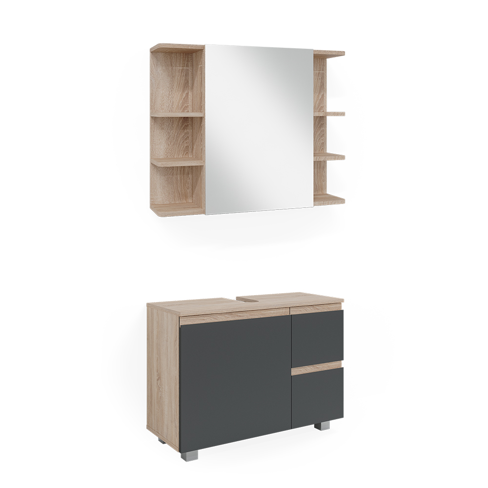 foto del prodotto vicco set mobili bagno sonoma 2 parti