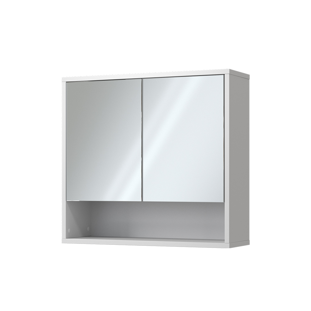 foto del prodotto vicco specchio contenitore bagno bianco 70 x 65 cm con 2 porte