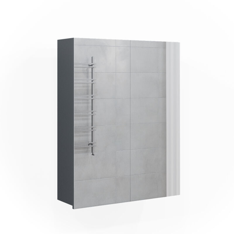 foto del prodotto vicco specchio contenitore bagno freddy, antracite, 60 x 77 cm