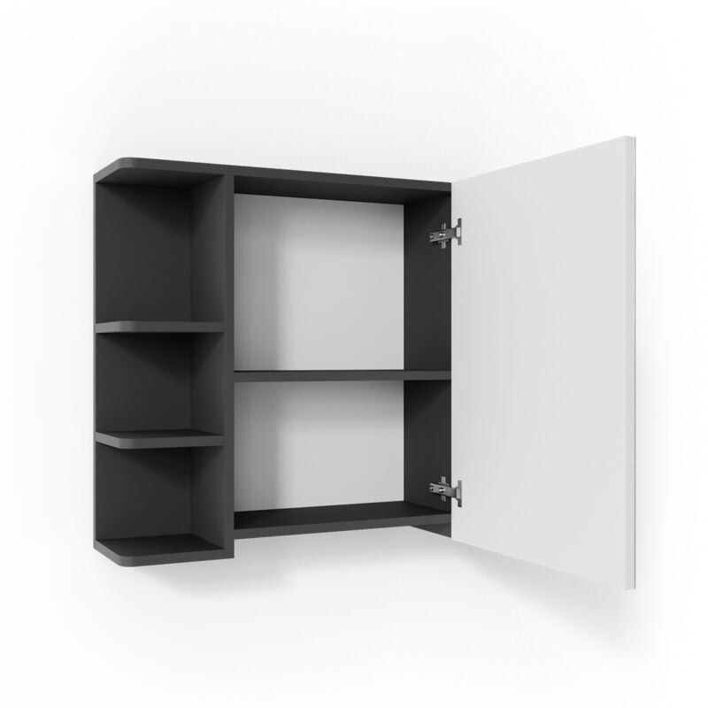 foto del prodotto vicco specchio contenitore bagno fynn, antracite, 79.6 x 64 cm