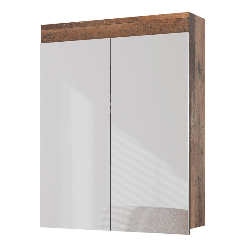 foto del prodotto vicco specchio contenitore bagno luna, oldstyle, 60 x 77 cm