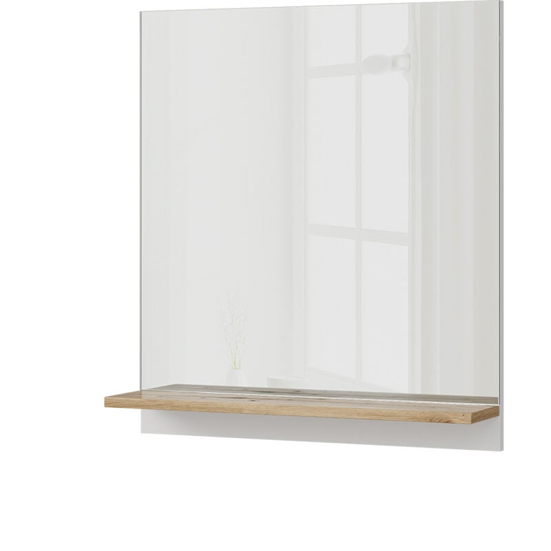 foto del prodotto vicco specchio contenitore bagno marelle, bianco, 60 x 67 cm con ripiano