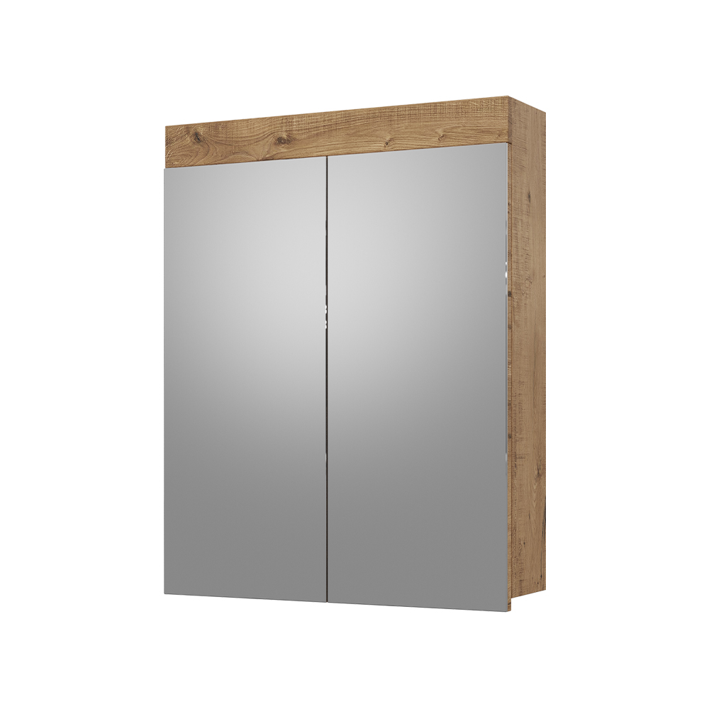 foto del prodotto vicco specchio contenitore bagno quercia wotan 60 x 77 cm
