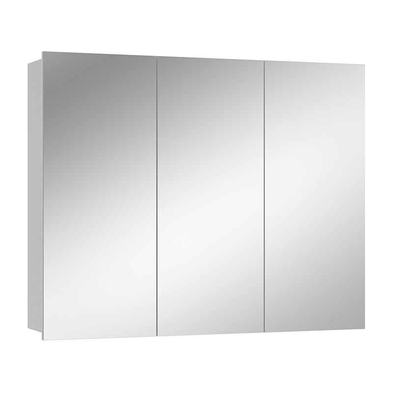 foto del prodotto vicco specchio contenitore bagno sola, bianco, 100 x 79.8 cm con 3 porte