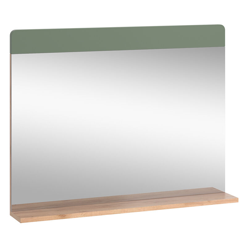 foto del prodotto vicco specchio da bagno izan, goldkraft rovere verde, 80.1 x 62 cm con ab age