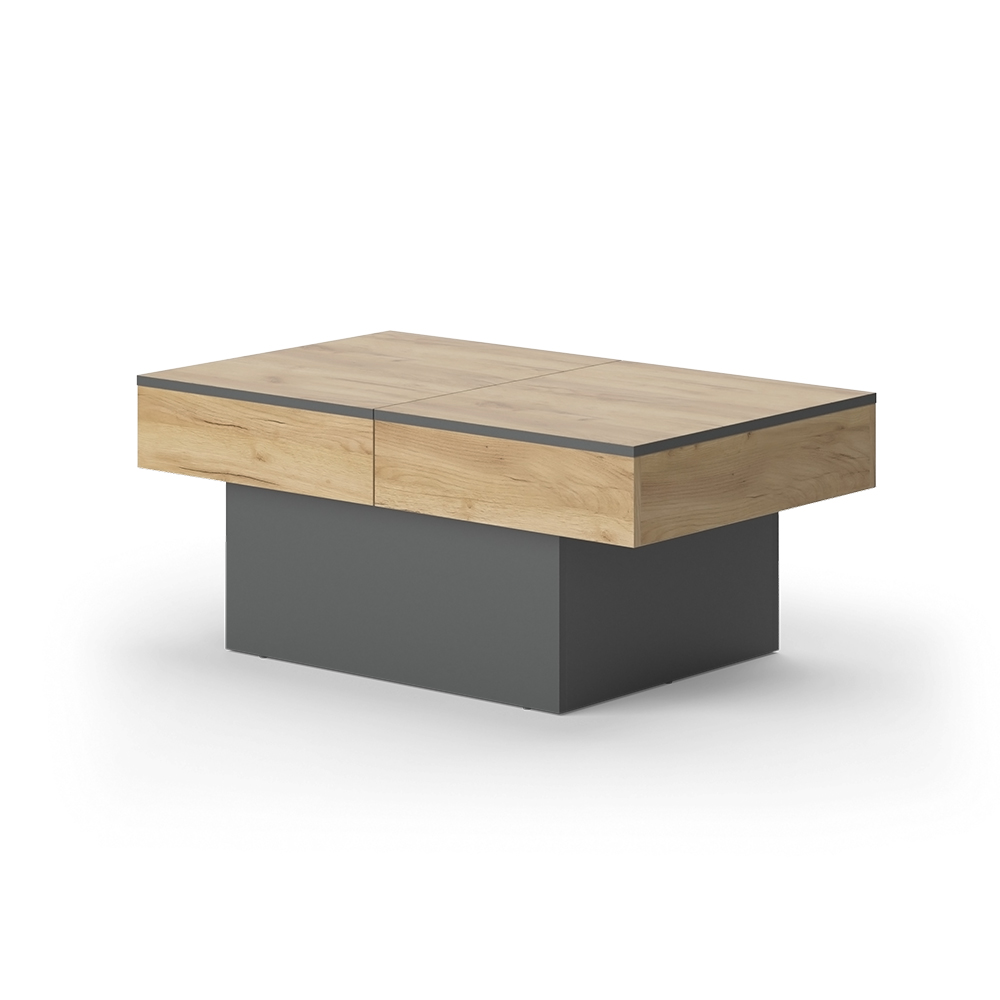 foto del prodotto vicco tavolino boto, antracite quercia dorata, 95 x 40 cm estensibile