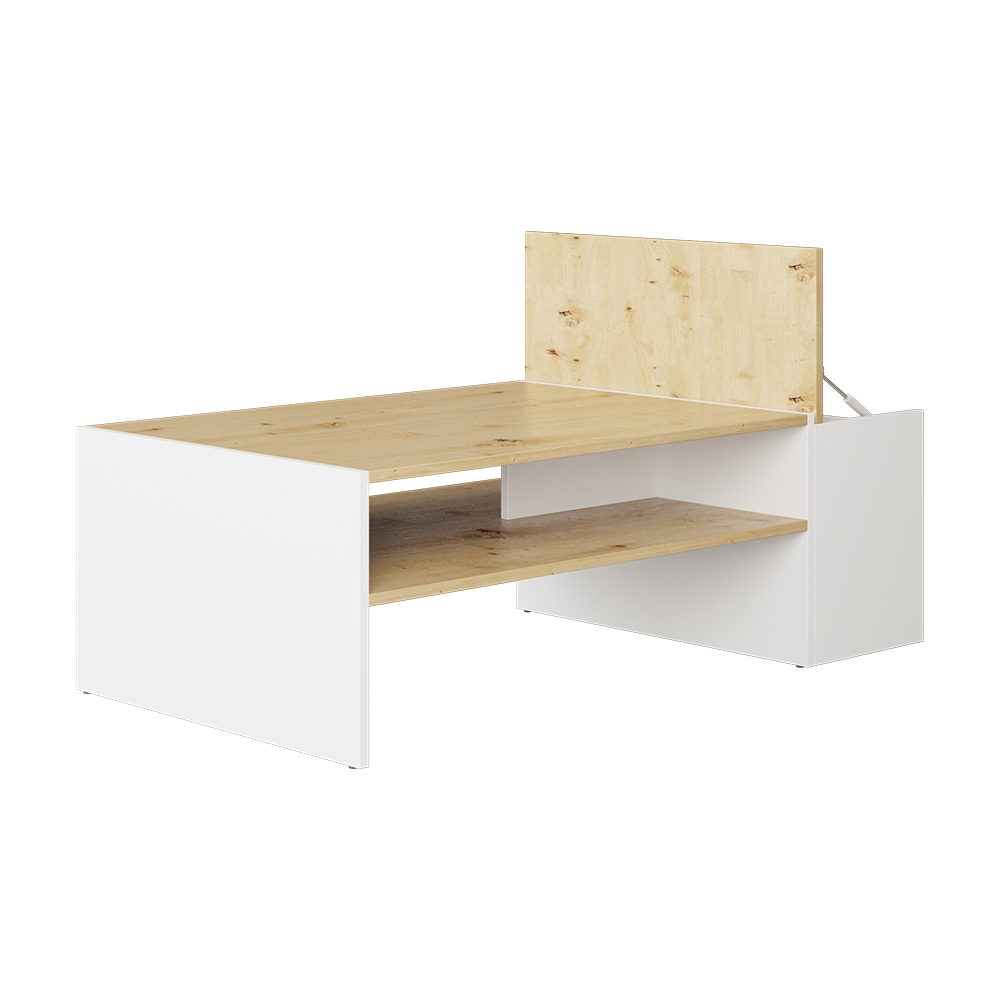 foto del prodotto vicco tavolino da salotto rovere artigianale/bianco 110 x 60 cm
