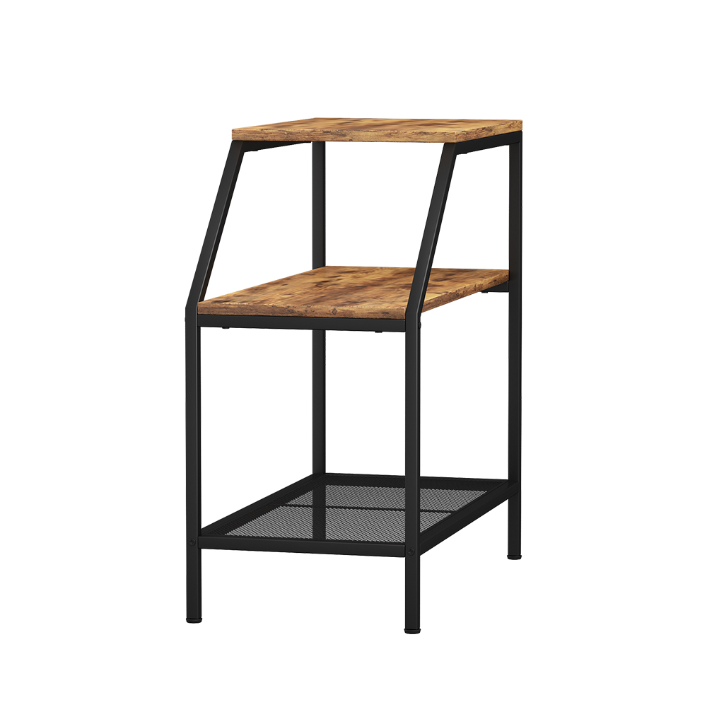 foto del prodotto vicco tavolino da salotto rovere rustico 30 x 60 cm con 2 scomparti aperti