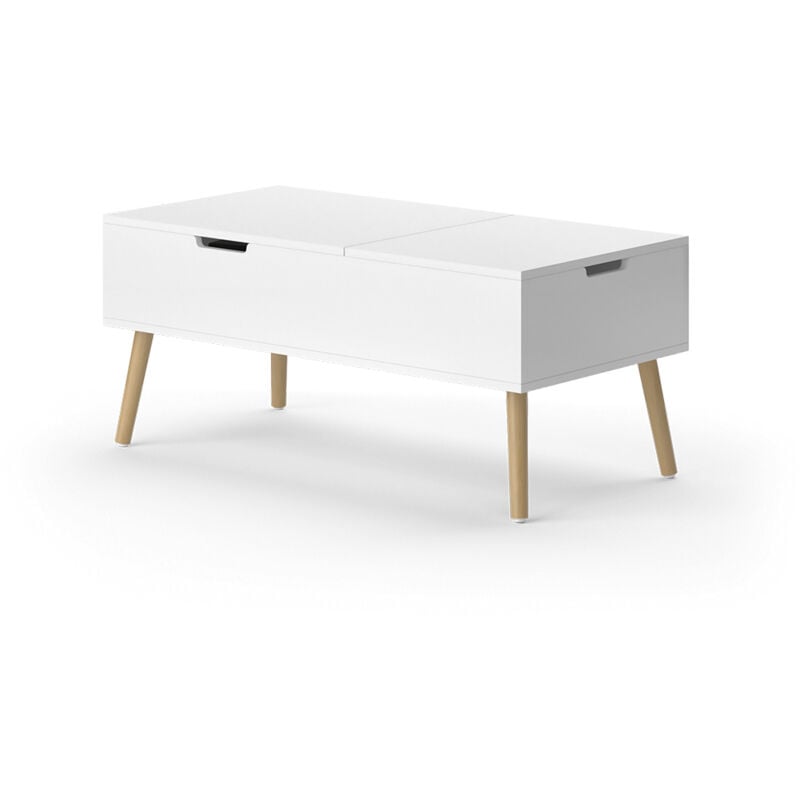 foto del prodotto vicco tavolino salotto riga, bianco, 100 x 44 cm estensibile